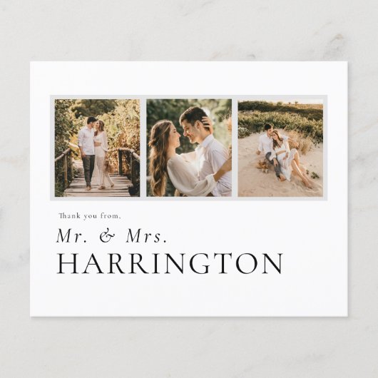 BUDGET Classic Mr en Mrs Photo Collage Bruiloft (Voorkant)