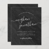 Budget Classic Obsidian Black Marble Wedding (Voorkant / Achterkant)