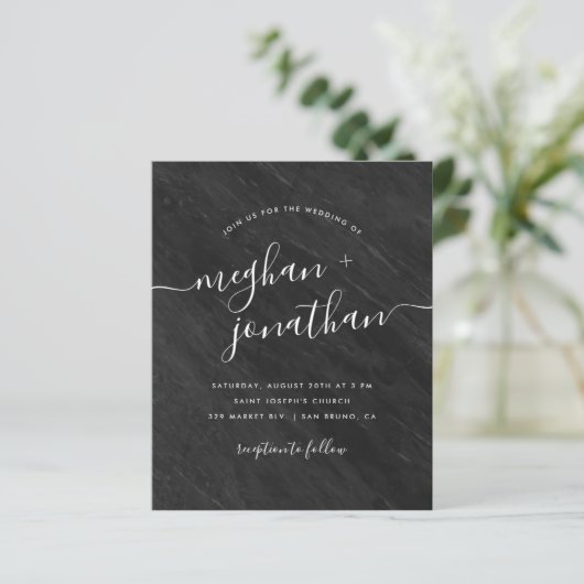 Budget Classic Obsidian Black Marble Wedding (Staand voorkant)
