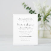 Budget Classic Script Elegant Wedding Invitation (Staand voorkant)