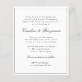 Budget Classic Script Elegant Wedding Invitation (Voorkant)