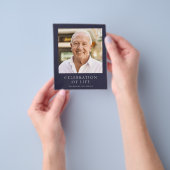 Budget Classic Viering van het leven Foto Begrafen Flyer (Hand)