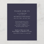 Budget Classic Viering van het leven Foto Begrafen Flyer (Achterkant)