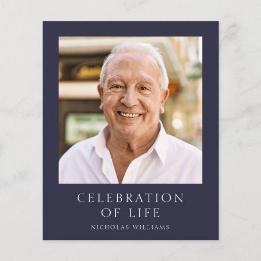 Budget Classic Viering van het leven Foto Begrafen Flyer (Voorkant)