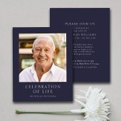 Budget Classic Viering van het leven Foto Begrafen Flyer