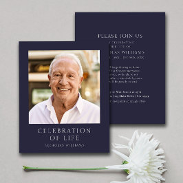 Budget Classic Viering van het leven Foto Begrafen Flyer