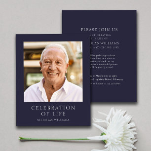 Budget Classic Viering van het leven Foto Begrafen Flyer