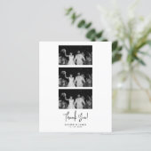 Budget Classic Wedding Photo Strip Thank You Card (Staand voorkant)