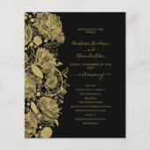 Budget Classic Wedding Program card. Flyer (Voorkant)