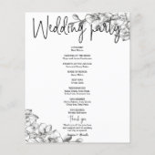 Budget Classic Wedding Program card. Flyer (Achterkant)