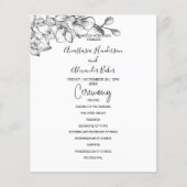 Budget Classic Wedding Program card. Flyer (Voorkant)