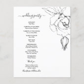 Budget Classic Wedding Program card. Flyer (Achterkant)