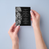 Budget Classic Wedding Program card. Flyer (Hand)