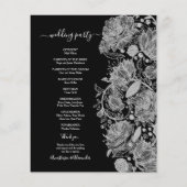 Budget Classic Wedding Program card. Flyer (Achterkant)