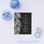 Budget Classic Wedding Program card. Flyer (Enkel)