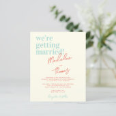 BUDGET Classic Zomerpastel grillige bruiloft (Staand voorkant)