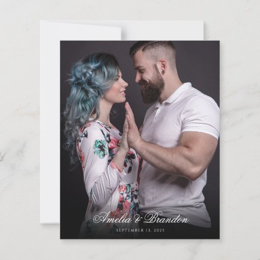 BUDGET Classic Zwart & Wit Fotoscript Trouwen (Achterkant)