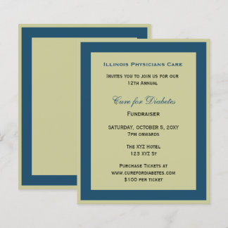 Budget Classy Blue Corporate Party - Uitnodiging