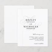 Budget Classy Chic Romantische Typografie Huwelijk (Voorkant / Achterkant)
