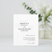 Budget Classy Chic Romantische Typografie Huwelijk (Staand voorkant)