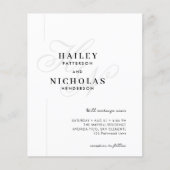 Budget Classy Chic Romantische Typografie Huwelijk (Voorkant)