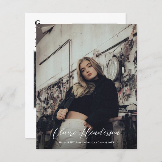 Budget Classy Overlay Fotocollage Afstuderen (Voorkant / Achterkant)