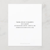 Budget Classy Photo Afstuderen Invitation (Achterkant)