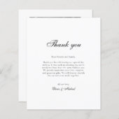 Budget Classy Script Photo Wedding Thank You (Voorkant / Achterkant)