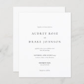 BUDGET Clean Modern Black and White Wedding (Voorkant / Achterkant)