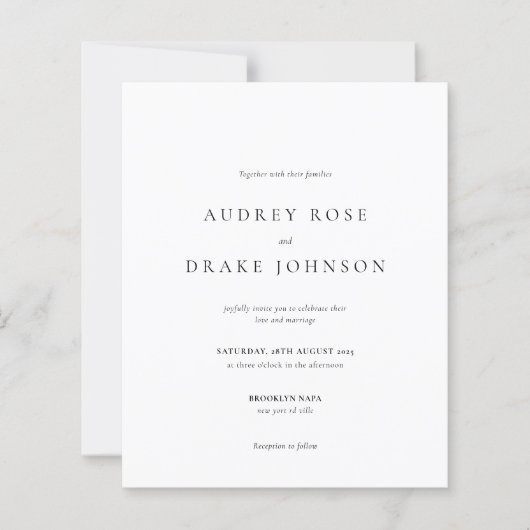 BUDGET Clean Modern Black and White Wedding (Voorkant)