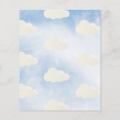 Budget Cloud 9 Baby Douche uitnodigingen Flyer (Achterkant)