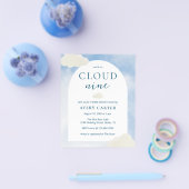 Budget Cloud 9 Baby Douche uitnodigingen Flyer (Enkel)