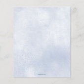 Budget Cloud Nine Baby Boy Baby shower Uitnodiging (Achterkant)