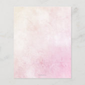 Budget Cloud Nine Girl Baby shower Uitnodiging (Achterkant)