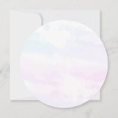 Budget Cloud Nine Modern Blauw Roze Vrijgezellenfe Kaart (Achterkant)