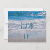 Budget Coastal Beach Blue Ocean Wave Dank u (Achterkant)