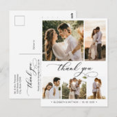 Budget Collage Bruiloft Dank u Script Briefkaart (Voorkant / Achterkant)