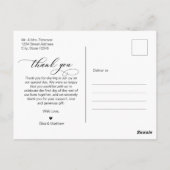 Budget Collage Bruiloft Dank u Script Hart Briefkaart (Achterkant)