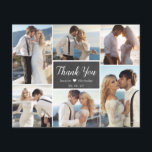 Budget Collage Chalkboard bruiloft dank u Flyer<br><div class="desc">Moderne, rustieke krijtbord Hand Lettered Script 6 Multi Photo Collage Bruiloft Dank u Foto Goedkope (Budget) Flyer. Stijlvolle bruiloft dank u sjabloon met zes (6) foto op de voorkant en één (1) foto op de achterkant. Met de tekst "dank u" in een wervelende hand geletterde kalligrafie of typografie script lettertype...</div>