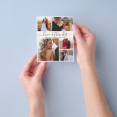 Budget Collage Elegant Script Wedding Dank u Flyer (Hand)