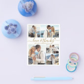 Budget Collage Elegant Script Wedding Dank u Flyer (Enkel)