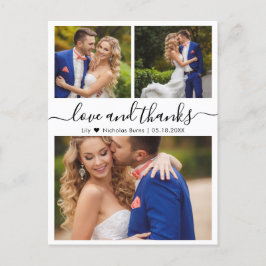 Budget Collage Love en Bedankt Weddenschap Dank u Briefkaart