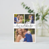 Budget Collage Love en Bedankt Weddenschap Dank u Briefkaart (Staand voorkant)