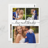 Budget Collage Love en Bedankt Weddenschap Dank u Briefkaart (Voorkant / Achterkant)