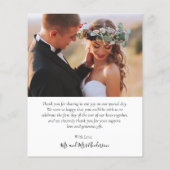 Budget Collage Typografie Bruiloft Dank u Flyer (Achterkant)