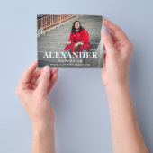 Budget Collegiate Mod Name Photo Afstuderen Announ Flyer (Hand)