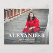 Budget Collegiate Mod Name Photo Afstuderen Announ Flyer (Voorkant)