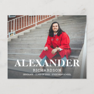 Budget Collegiate Mod Name Photo Afstuderen Announ Flyer