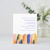Budget Colorful Abstract Photo Wedding Invitation (Staand voorkant)