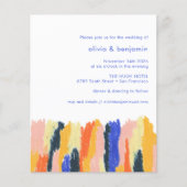 Budget Colorful Abstract Photo Wedding Invitation (Voorkant)